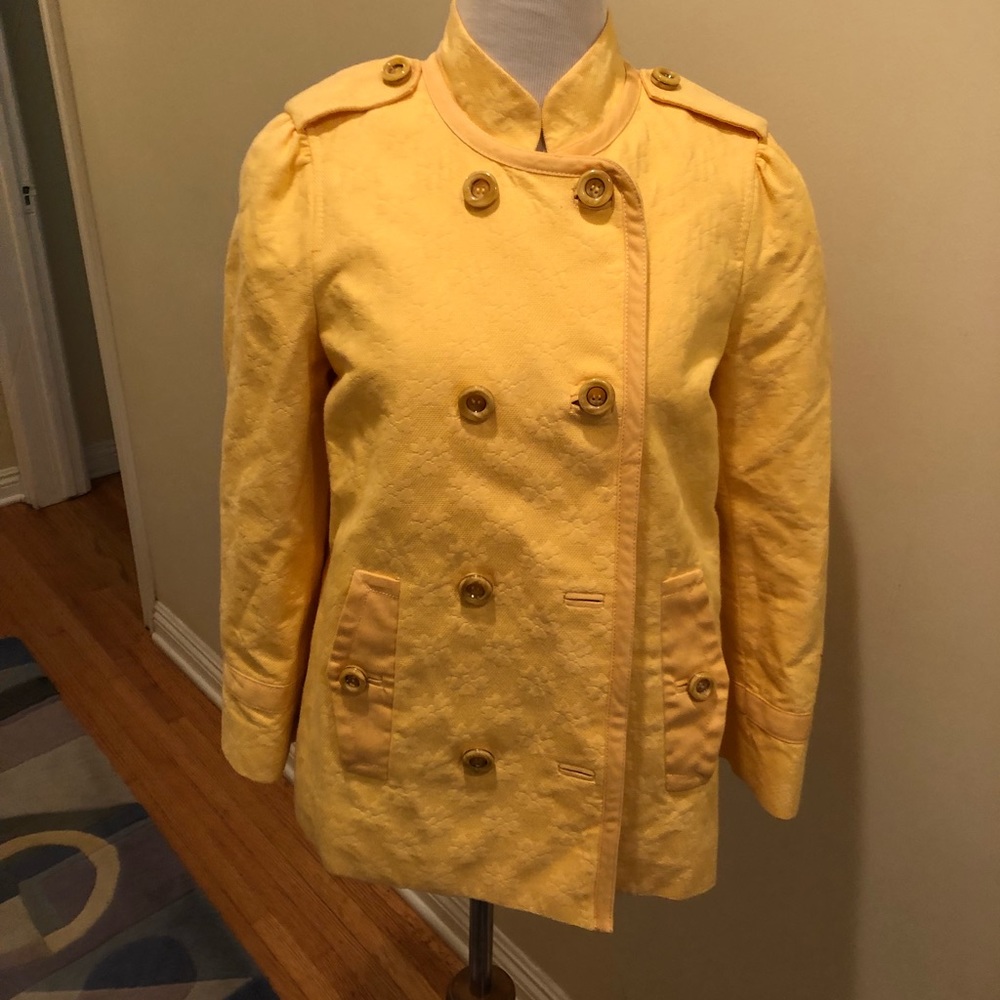 MARC BY MARC JACOBS YELLOW LINED BLAZER
